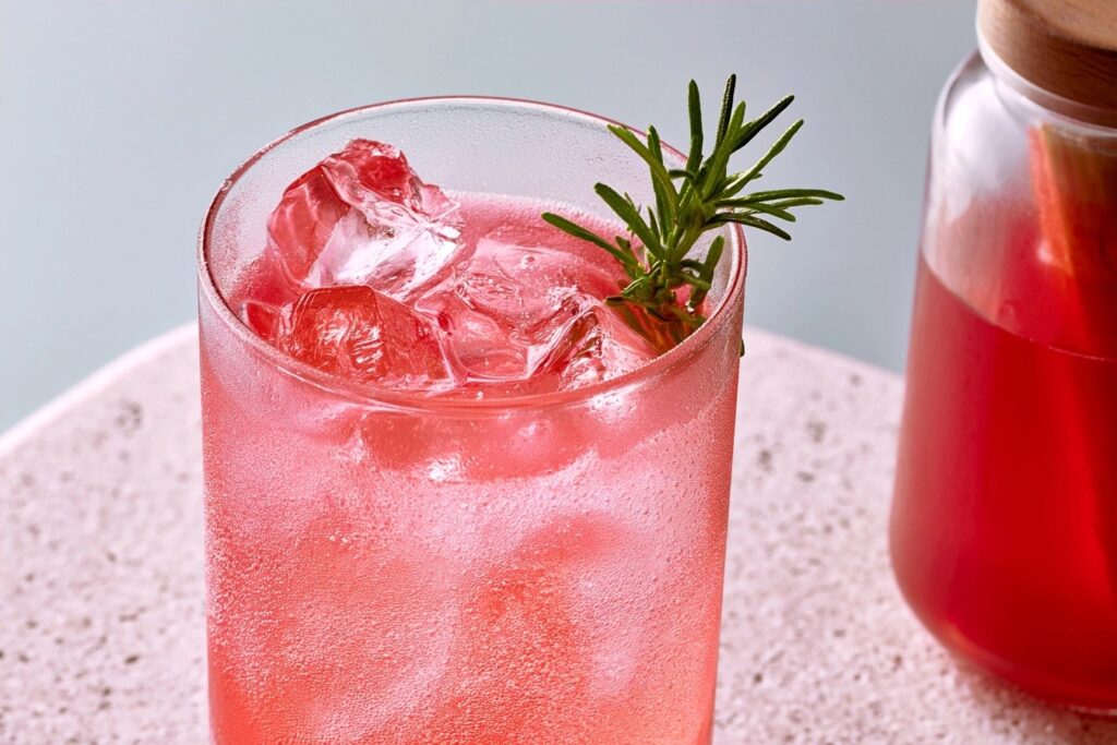 sirop de rhubarbe maison