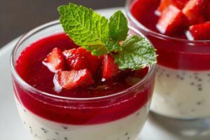 panna cotta fraise
