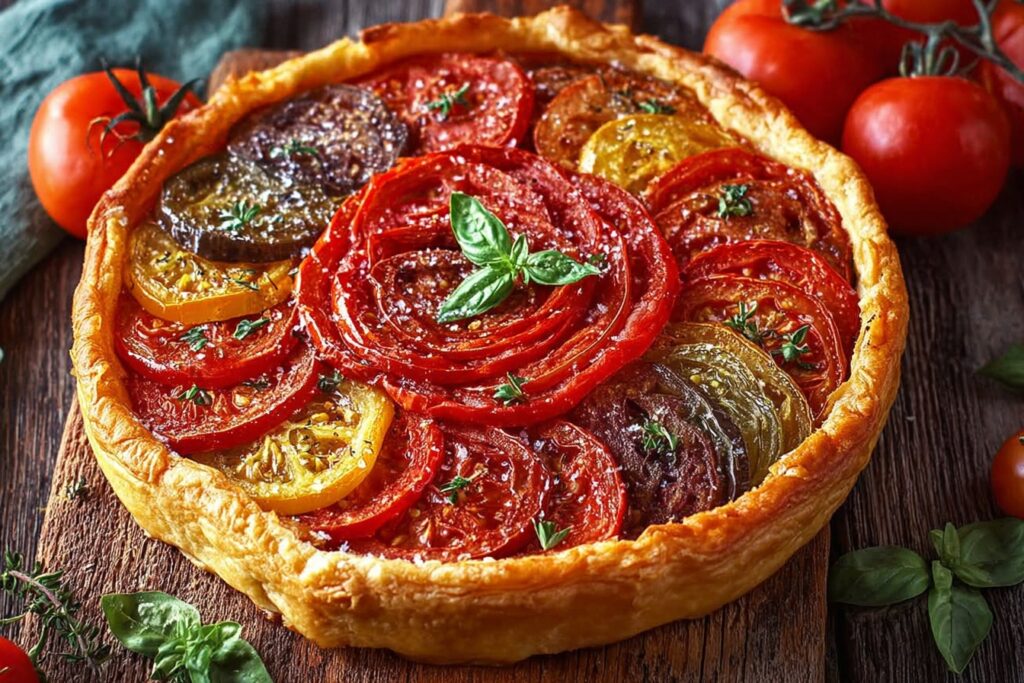 tarte tomates anciennes moutarde