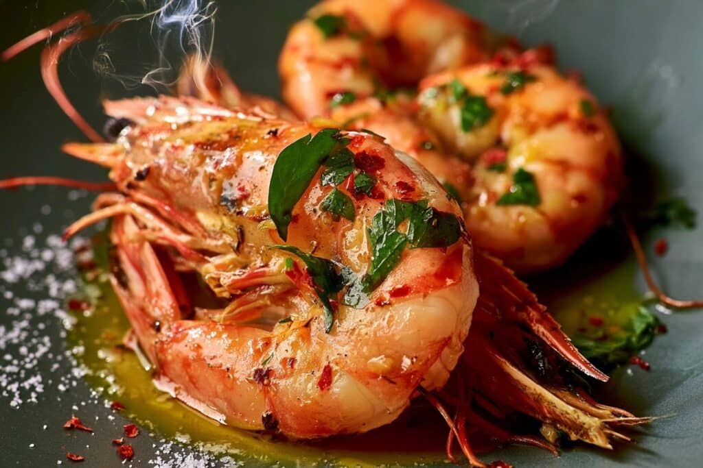 Gambas à la plancha à l'ail et au piment d'Espelette