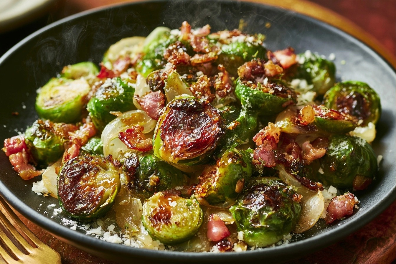 La meilleure recette pour les choux de bruxelles : croustillants aux lardons et au miel (adieu le traumatisme de la cantine !)
